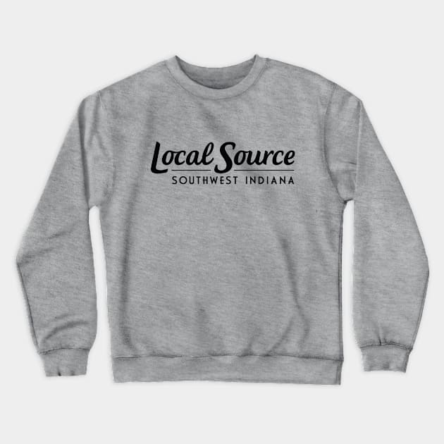 Local Source Horizontal Black Crewneck Sweatshirt by Local Source Gear